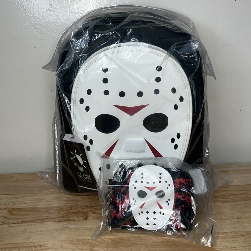 MEMORIAL DAY SALE Friday the 13th Jason Glow In The Dark Backpack and Wallet
